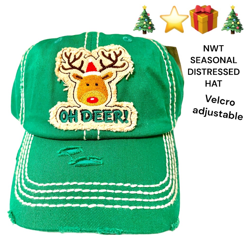 BRAND NEW SEASONAL DISTRESSED BASEBALL CAP VELCRO ADJUSTABLE HUMOROUS WELL MADE